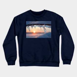 Sunset and icicles abstract Crewneck Sweatshirt